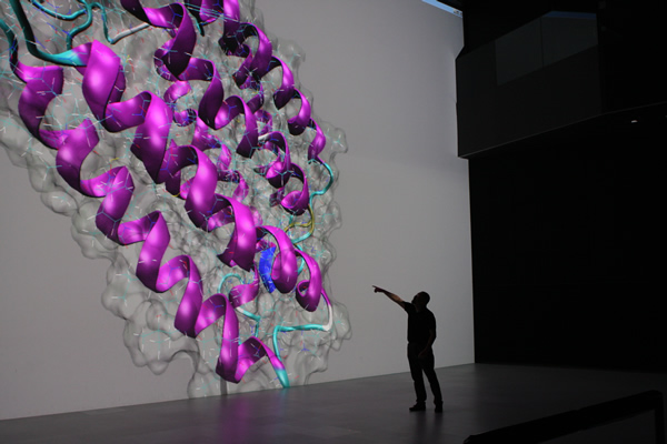 interaktive Molekulardynamik-Simulation eines Proteinmoleküls