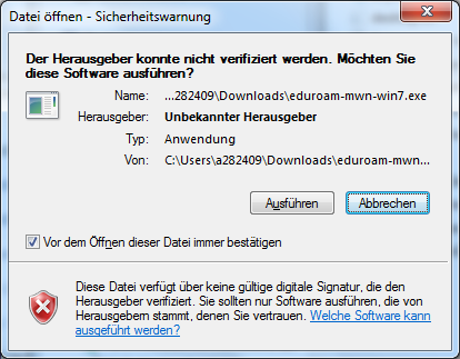Sicherheitswarnung