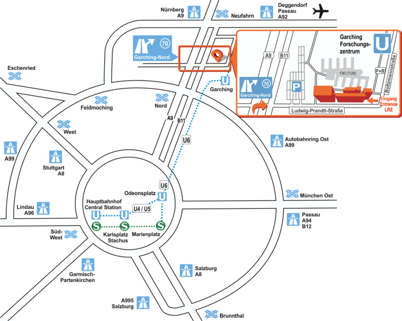 Zufahrtsplan zum LRZ